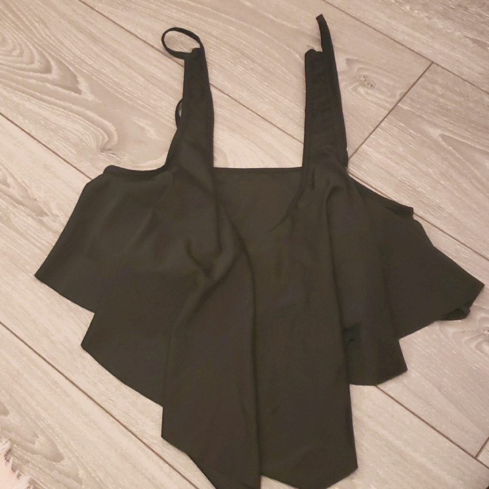 Long Flounce Bikini Top